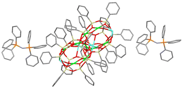 Graphical abstract: An ionic Cu9Na4-phenylsilsesquioxane/bis(triphenylphosphine)iminium complex: synthesis, unique structure, and catalytic activity
