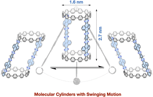Graphical abstract: Molecular cylinders with donor–acceptor structure and swinging motion