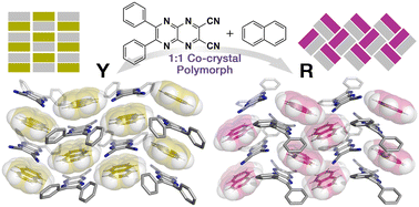 Graphical abstract: Yellow and red polymorphic co-crystals of phenyl-substituted pyrazinacene and naphthalene via π-hole⋯π interactions