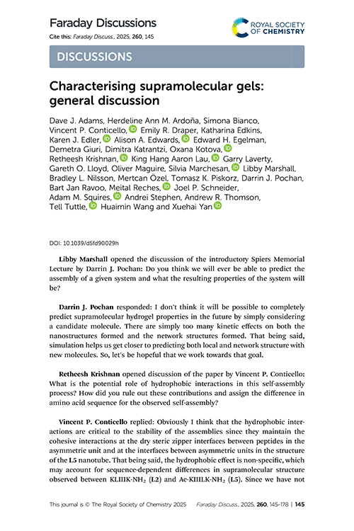 Characterising supramolecular gels: general discussion