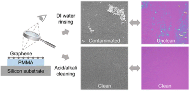 Graphical abstract: Revealing key surface contaminants via stack-flipping strategy: investigating rinsing protocols for clean graphene transfer and enhanced electrical performance