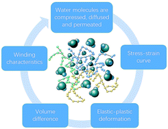 Graphical abstract: Mechanical behavior of a hydrated perfluorosulfonic acid membrane at meso and nano scales