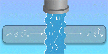 Graphical abstract: Removal of lithium from aqueous solutions by precipitation with sodium and choline alkanoate soaps