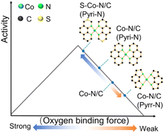 Graphical abstract: Electronically modulated cobalt–nitrogen/carbon catalyst via ligand displacement of metal–organic frameworks toward efficient oxygen reduction