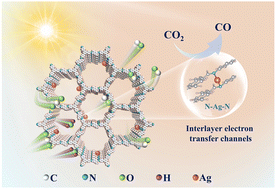 Graphical abstract: Interlayer polarization induced by Ag–N2 motifs in spherical covalent organic framework driving efficient CO2 photoreduction