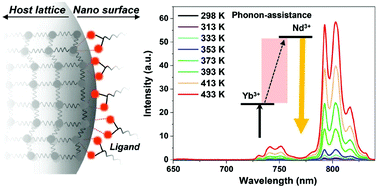 Graphical abstract: Thermally enhanced NIR–NIR anti-Stokes emission in rare earth doped nanocrystals