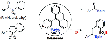 Graphical abstract: Pyridine-catalyzed desulfonative borylation of benzyl sulfones