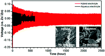 Graphical abstract: Enhanced reversibility and electrochemical window of Zn-ion batteries with an acetonitrile/water-in-salt electrolyte