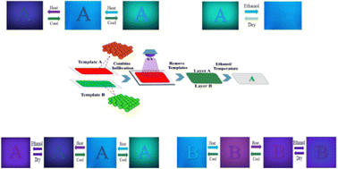 Graphical abstract: Solvent/temperature dual-responsive photonic crystal structural-color films through double inverse opal structure