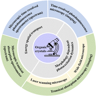 Graphical abstract: Microscopic time-resolved spectroscopy of organic crystals at the nanometer and micrometer scale
