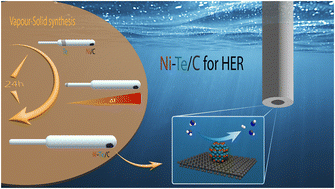 Graphical abstract: Active site engineering of intermetallic nanoparticles by the vapour–solid synthesis: carbon black supported nickel tellurides for hydrogen evolution