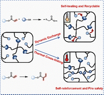 Graphical abstract: Thermally activated and fire-resistant thiol-Michael dynamic crosslinking networks for wildfire prevention