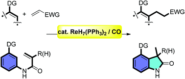 Graphical abstract: CO-enabled rhenium hydride catalyst for directed C(sp2)–H bond alkylation with olefins