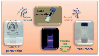 Graphical abstract: Blue-luminescent organic lead bromide perovskites: highly dispersible and photostable materials