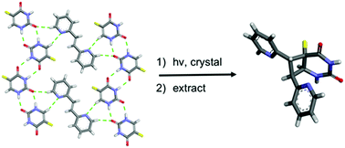 Graphical abstract: Quantitative and regiocontrolled cross-photocycloaddition of the anticancer drug 5-fluorouracil achieved in a cocrystal