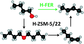 Graphical abstract: Effect of zeolite confinement on the conversion of 1-butanol to butene isomers: mechanistic insights from DFT based microkinetic modelling