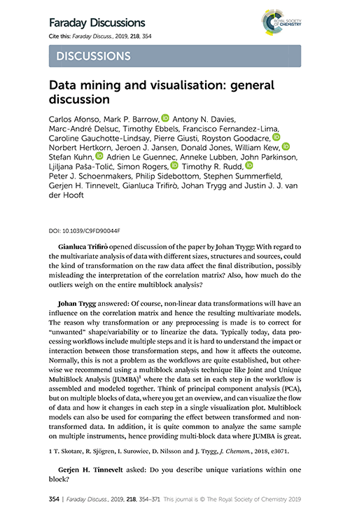 Data mining and visualisation: general discussion