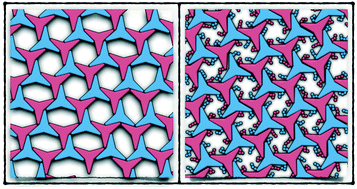 Graphical abstract: Engineering porous two-dimensional lattices via self-assembly of non-convex hexagonal platelets