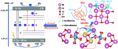 Graphical abstract: Graphene oxide mediated co-generation of C-doping and oxygen defects in Bi2WO6 nanosheets: a combined DRIFTS and DFT investigation