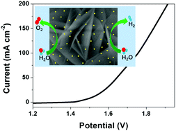 Graphical abstract: Electrodepositing Pd on NiFe layered double hydroxide for improved water electrolysis