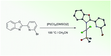 Graphical abstract: A novel coordination mode of κ1-N-Br-pyridylbenz-(imida, oxa or othia)-zole to Pt(ii): synthesis, characterization, electrochemical and structural analysis