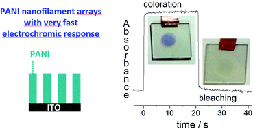 Graphical abstract: Polyaniline nanowire arrays generated through oriented mesoporous silica films: effect of pore size and spectroelectrochemical response