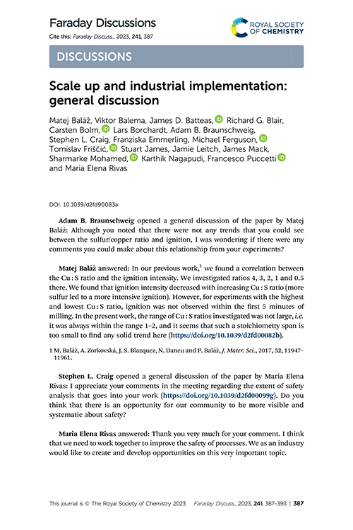 Scale up and industrial implementation: general discussion