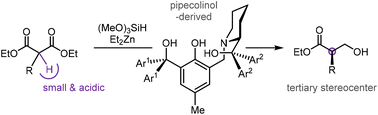 Graphical abstract: Zinc-catalyzed desymmetric hydrosilylation of monosubstituted malonic esters