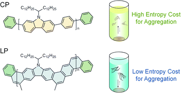 Graphical abstract: Robust chain aggregation of low-entropy rigid ladder polymers in solution