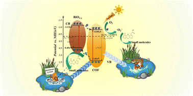 Graphical abstract: An oxygen vacancy-rich BiO2−x/COF heterojunction for photocatalytic degradation of diclofenac