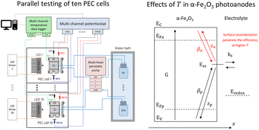 Graphical abstract: High-throughput parallel testing of ten photoelectrochemical cells for water splitting: case study on the effects of temperature in hematite photoanodes