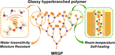 Graphical abstract: Moisture-resistant and room-temperature self-healing glassy plastic with thiocarbonyl and hyperbranched structure