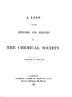 List of the Officers and Fellows of the Chemical Society