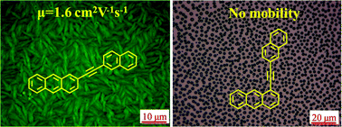 Graphical abstract: The position effect of an ethynyl spacer on the carrier mobility of anthracene derivatives