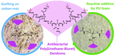 Graphical abstract: Dendrons as active clicking tool for generating non-leaching antibacterial materials