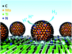 Graphical abstract: Confined growth of pyridinic N–Mo2C sites on MXenes for hydrogen evolution