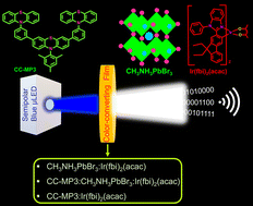 Graphical abstract: High bandwidth semipolar (20–21) micro-LED-based white light-emitting diodes utilizing perovskite quantum dots and organic emitters in color-conversion layers for visible light communication and solid-state lighting applications