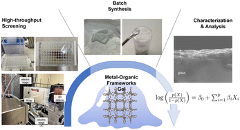 Graphical abstract: High-throughput screening and characterization of novel zeolitic imidazolate framework gels