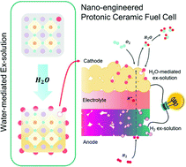 Graphical abstract: Water as a hole-predatory instrument to create metal nanoparticles on triple-conducting oxides