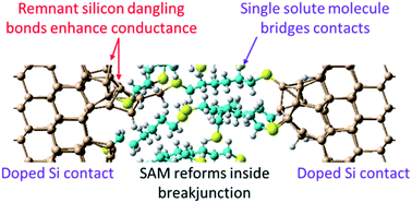 Graphical abstract: Silicon – single molecule – silicon circuits