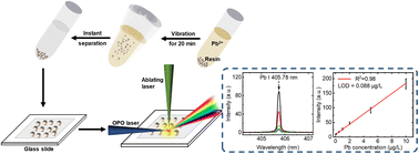 Graphical abstract: Detection of lead in water at ppt levels using resin-enrichment combined with LIBS-LIF