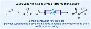 Graphical abstract: Ritter reactions in continuous flow catalysed by a solid-supported sulfonic acid catalyst