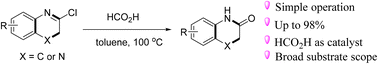 Graphical abstract: HCO2H-promoted hydrolysis of 2-chloroquinolines to quinolones