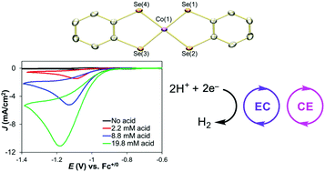 Graphical abstract: H2 evolution by a cobalt selenolate electrocatalyst and related mechanistic studies