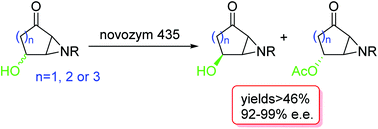 Graphical abstract: Chemoenzymatic preparation of optically active cyclic 4-hydroxy-acylaziridines