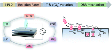 Graphical abstract: Investigating oxygen reduction pathways on pristine SOFC cathode surfaces by in situ PLD impedance spectroscopy