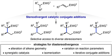 Graphical abstract: Diastereodivergence in catalytic asymmetric conjugate addition of carbon nucleophiles