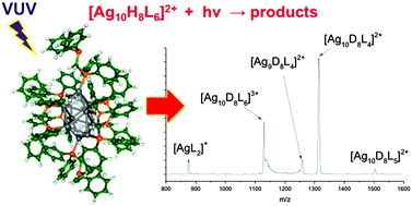 Graphical abstract: Gas-phase VUV photoionisation and photofragmentation of the silver deuteride nanocluster [Ag10D8L6]2+ (L = bis(diphenylphosphino)methane). A joint experimental and theoretical study