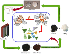 Graphical abstract: Sustainable regeneration of cathode active materials from spent lithium-ion batteries by repurposing waste coffee powder