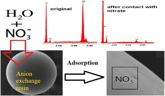 Graphical abstract: Structure properties and industrial applications of anion exchange resins for the removal of electroactive nitrate ions from contaminated water